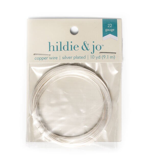 hildie & Jo 10yds Silver Plated Copper Wire - Jewelry Wire - Beads & Jewelry Making