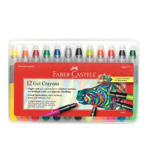 Faber-Castell Gel Crayon Set 12pc, , hi-res, image 1