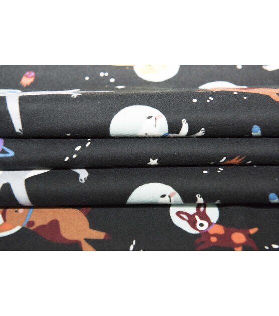 Super Snuggle Space Dogs Flannel Fabric, , hi-res, image 3