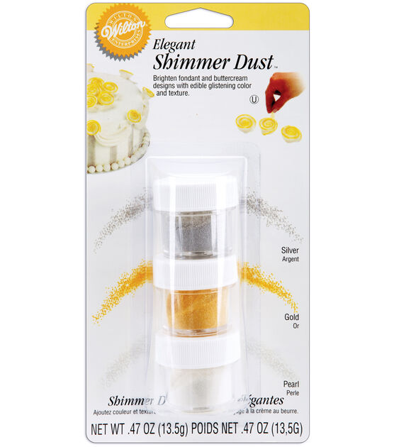 Wilton .47 oz Shimmer Dust Silver, Gold, Pearl
