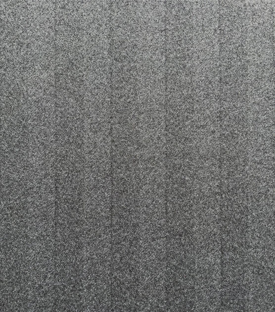Black Herringbone Polyester Wool Like Blend Sportswear Fabric, , hi-res, image 3