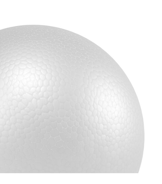 Smooth Foam 4" White Foam Ball, , hi-res, image 3
