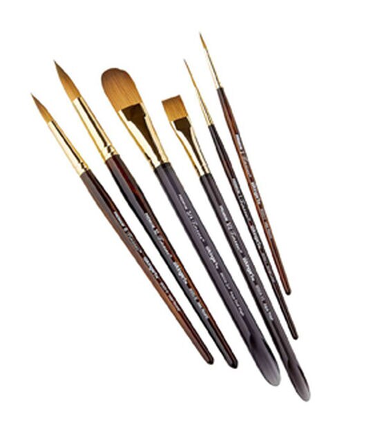 KINGART Finesse Kolinsky Sable Synthetic Blend Brushes Set of 6, , hi-res, image 2