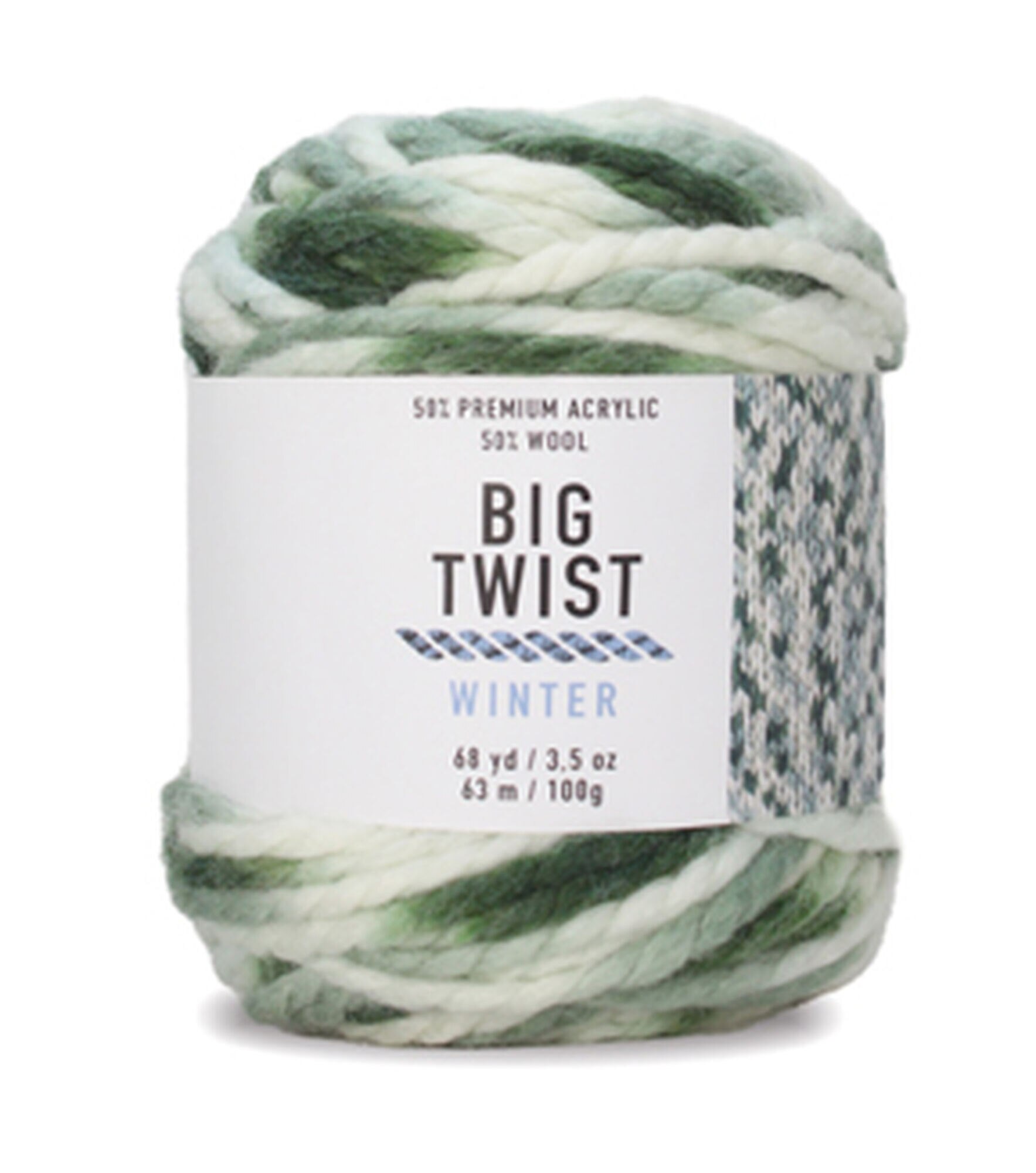 Winter 65yds Super Bulky Acrylic Blend Yarn by Big Twist, Evergreen, hi-res
