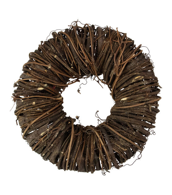 Northlight 12" Brown Rustic Twig and Tree Bark Artificial Spring Wreath
