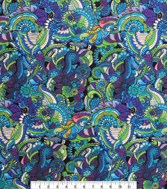 Keepsake Calico Blue Tones Packed Geo Quilt Fabric | JOANN