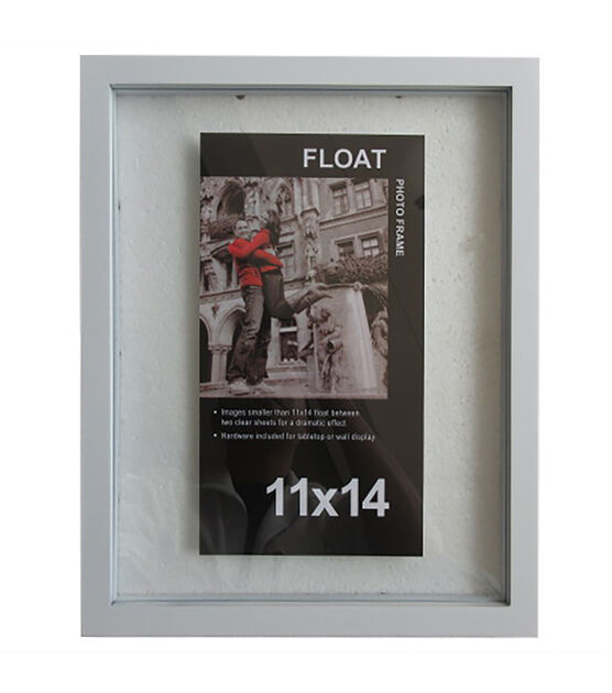 Innovative Creations 11"x14" White Wood Float Photo Frame