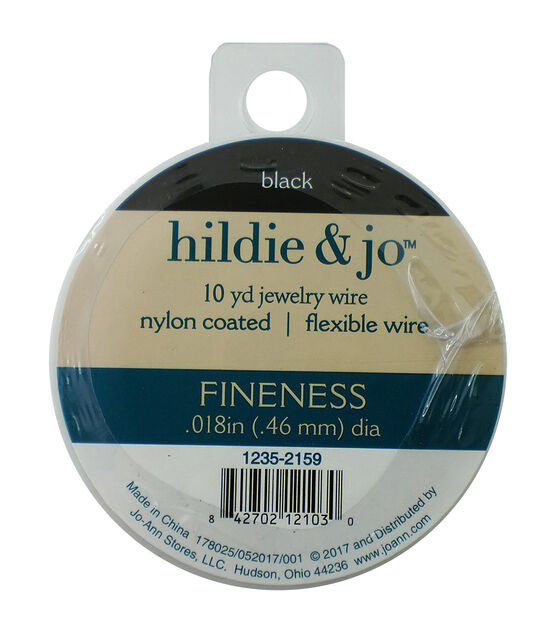 30' Black Nylon Coated Flexible Jewelry Wire by hildie & jo