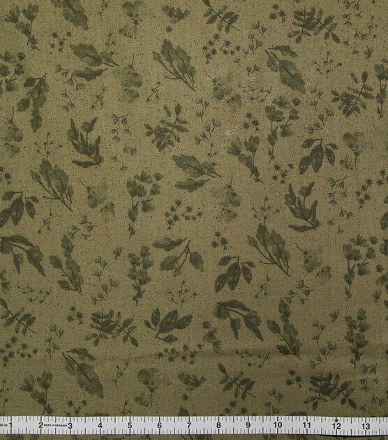 Green Floral Tonal Quilt Cotton Fabric by Keepsake Calico
