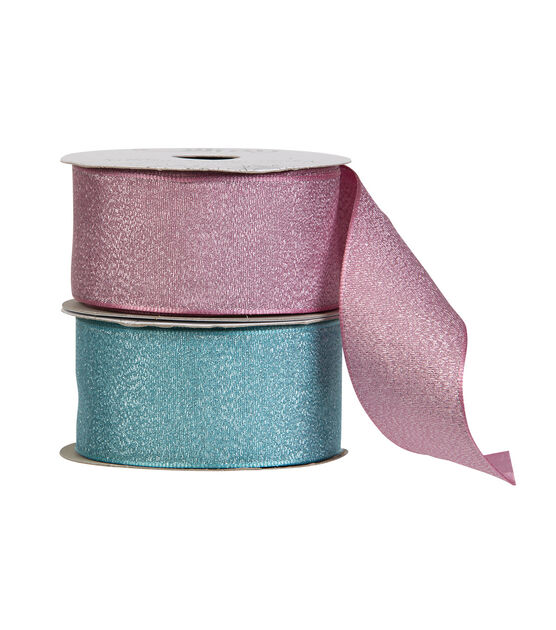Offray 1.5" x 9' Luxe Metallic Woven Wired Edge Ribbon, , hi-res, image 1
