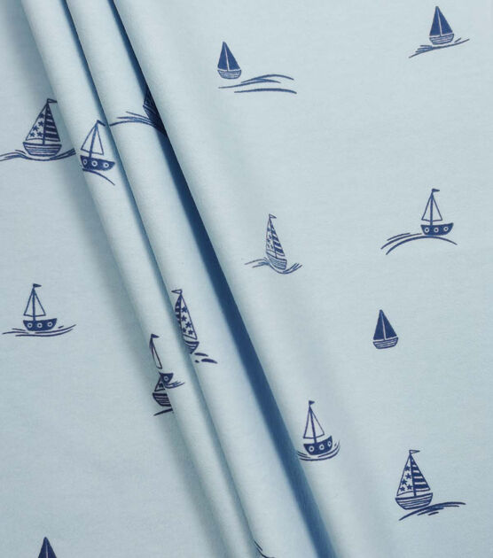 Boats Nursery Flannel Fabric by Lil' POP!, , hi-res, image 2