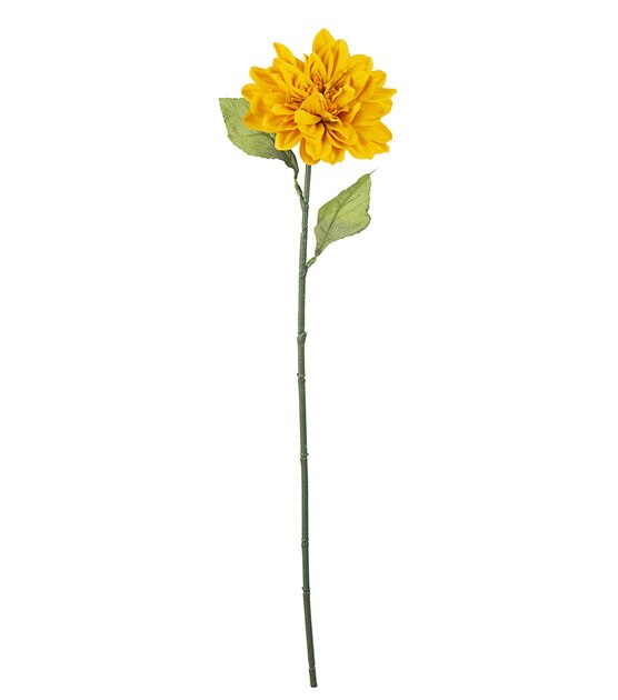 28" Mustard Dahlia Stem by Bloom Room