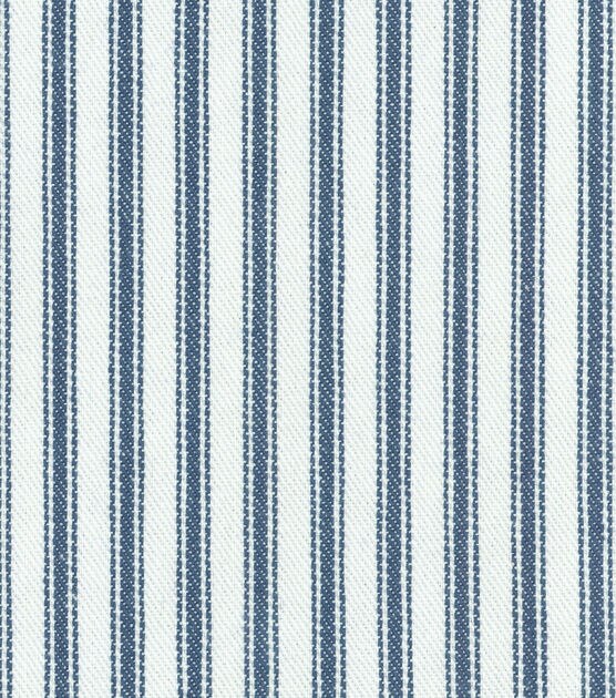 Waverly Multi Purpose Decor Fabric 55" Classic Ticking Navy, , hi-res, image 3