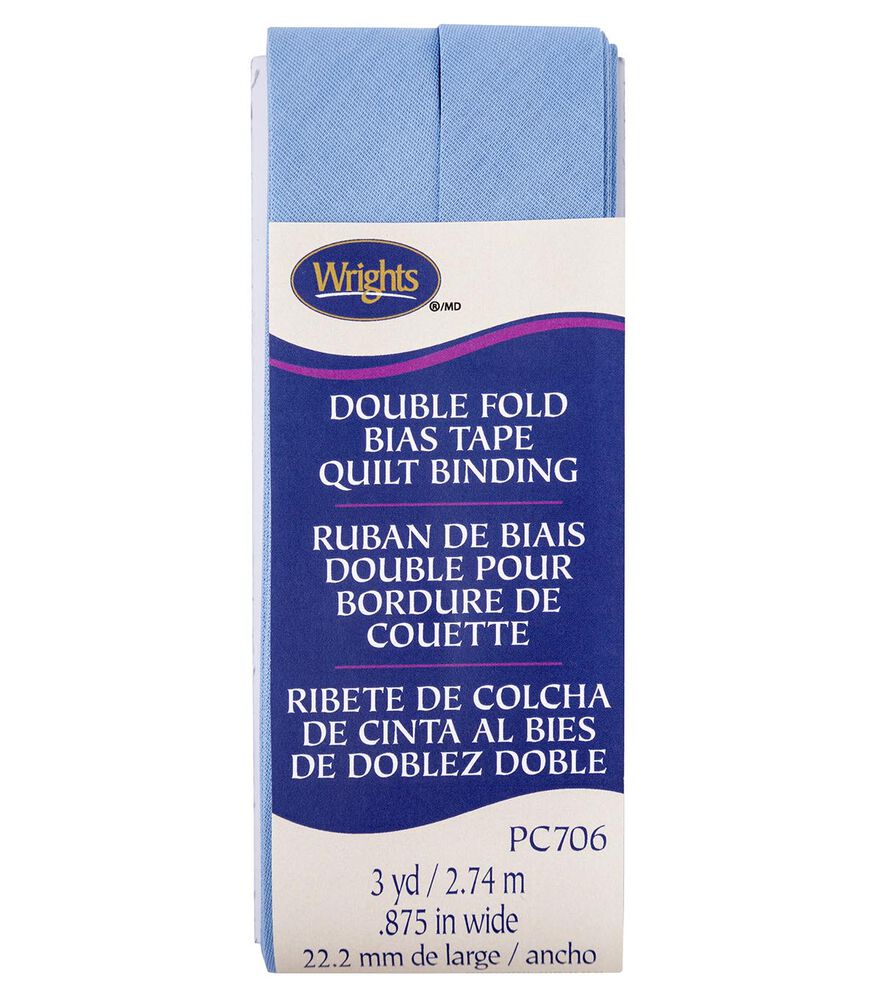Wrights 7/8" x 3yd Double Fold Quilt Binding, Delft, swatch, image 48