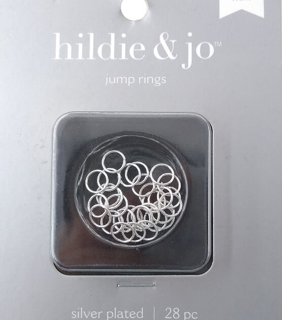 6mm Silver Plated Metal Closed Jump Rings 28pk by hildie & jo