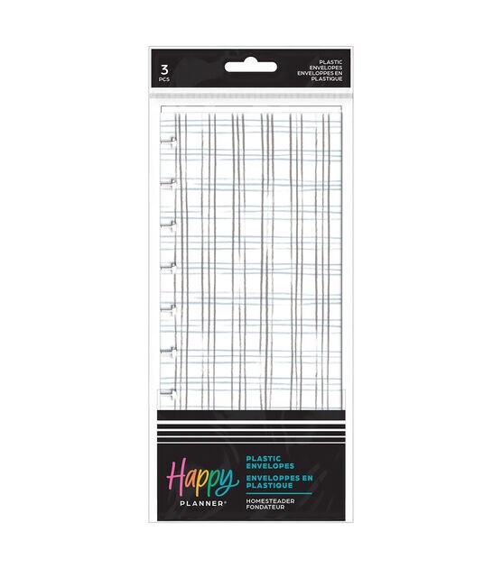 Happy Planner 3pk Homesteader Plastic Envelopes, , hi-res, image 2