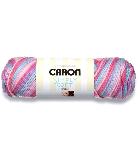 Caron Simply Soft Stripes 235yds Worsted Acrylic Yarn, , hi-res, image 1