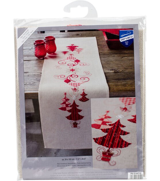 Vervaco 12" x 41" Christmas Decorations Counted Cross Stitch Kit