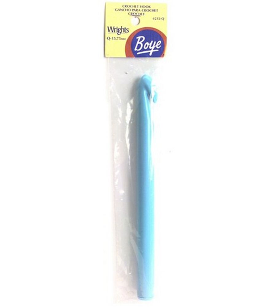 Boye Plastic Crochet Hooks 8'', Size Q 15.75mm, swatch