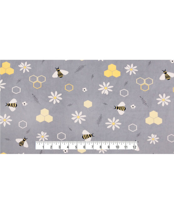 Geometric Bees Nursery Soft & Minky Fabric by Lil' POP!, , hi-res, image 4