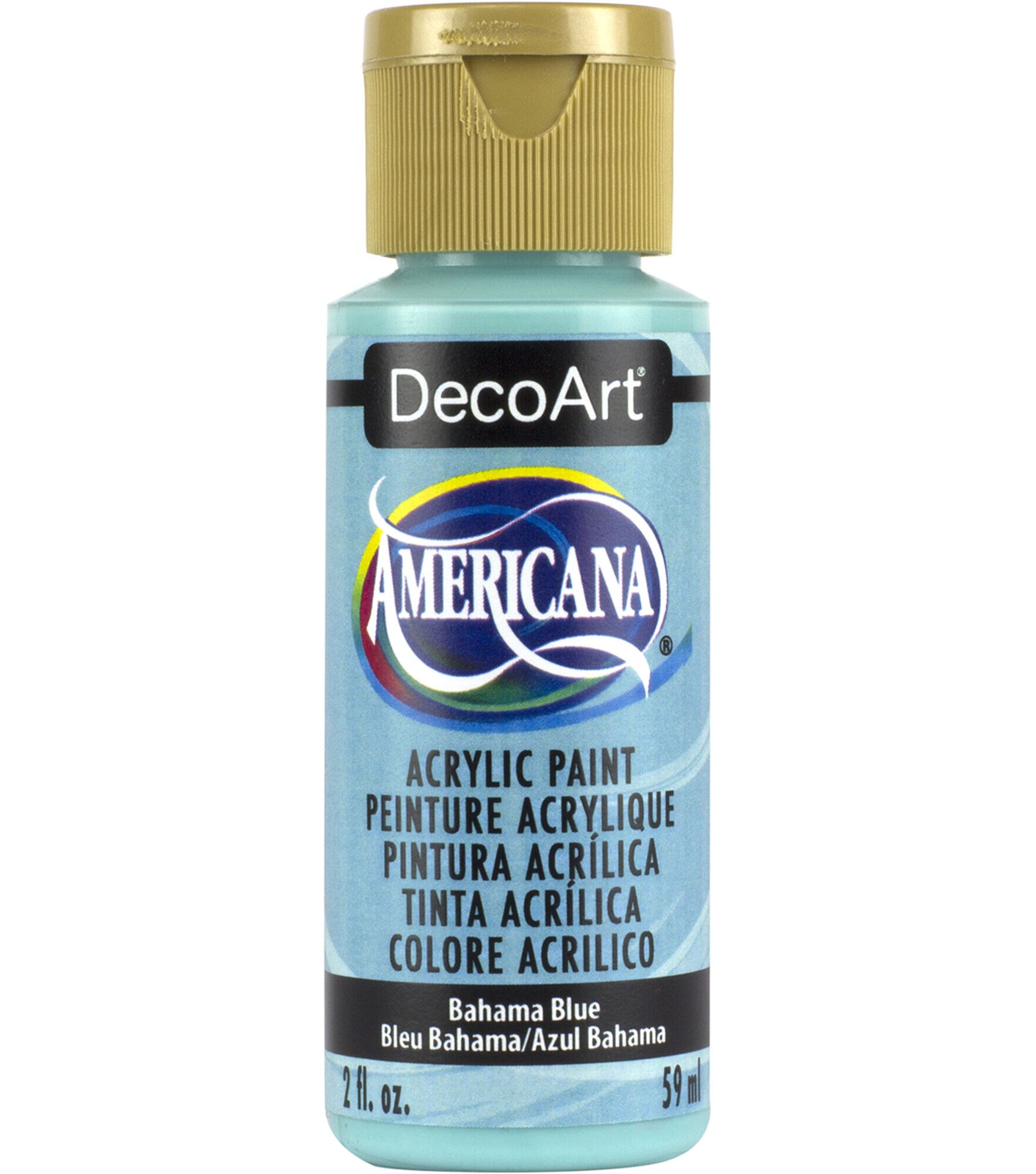 DecoArt Americana Acrylic 2oz Paint, Bahama Blue, hi-res