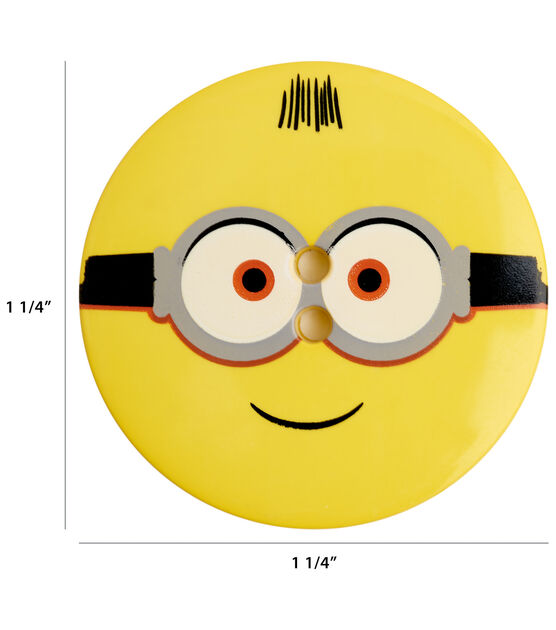Disney 1 1/4" Yellow Minion 2 Hole Buttons 3pk, , hi-res, image 4
