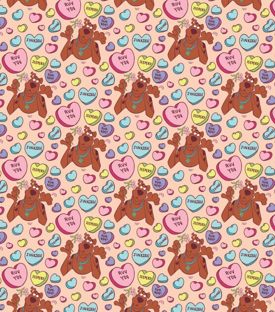 Scooby Doo Ruv You Cotton Fabric, , hi-res, image 2