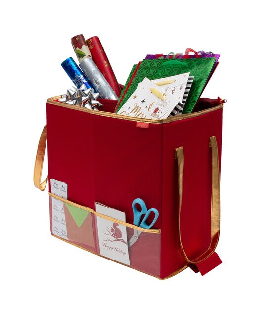 Gift Bag & Tissue Paper Storage Box Red
