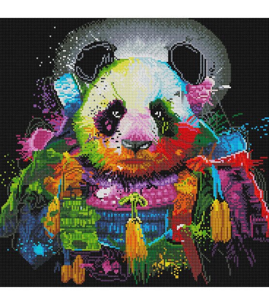 Diamond Art Club 20.5" x 20.5" Panda Samurai Painting Kit, , hi-res, image 2