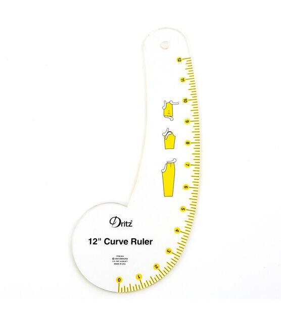 Dritz 12" Curve Ruler with How-To Illustrations