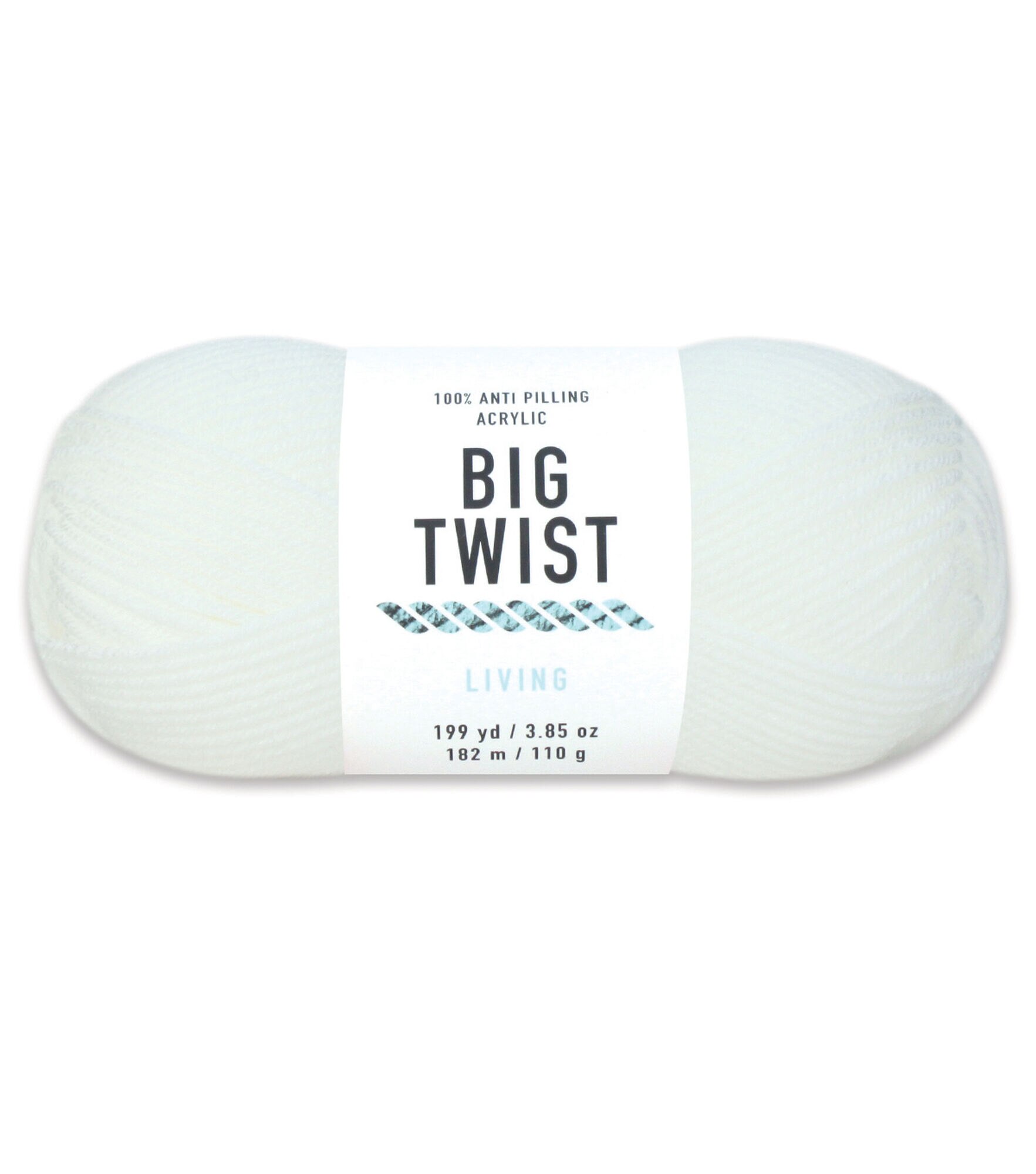 Living 199yd Anti Pilling Worsted Acrylic Yarn by Big Twist, Snow White, hi-res