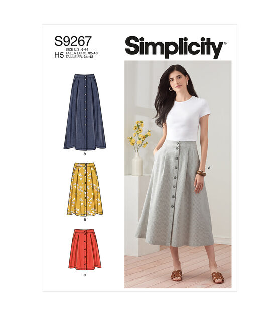Simplicity S9267 Size 6 to 14 Misses Skirt Sewing Pattern