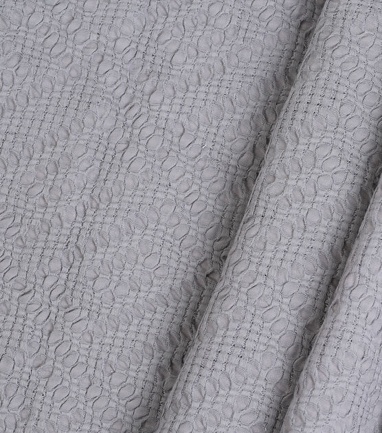 Lightweight Decor Fabric Stone Wash Waffle Gray, , hi-res, image 2