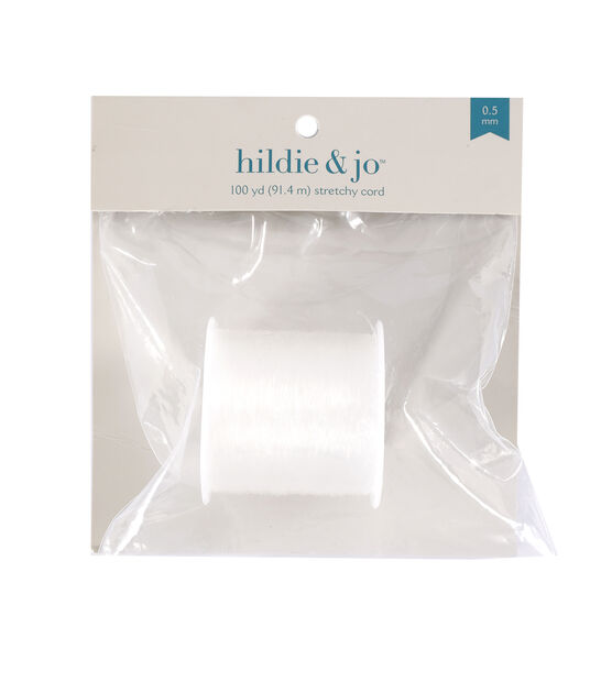 0.5mm x 100yds Clear Stretchy Cord by hildie & jo