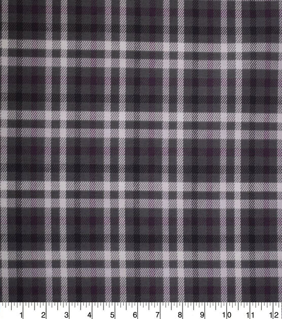 Purple & Gray Plaid Quilt Cotton Fabric by Quilter's Showcase