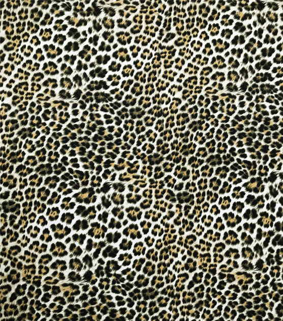 Cheetah Print Double Brush Jersey Knit Fabric, , hi-res, image 2