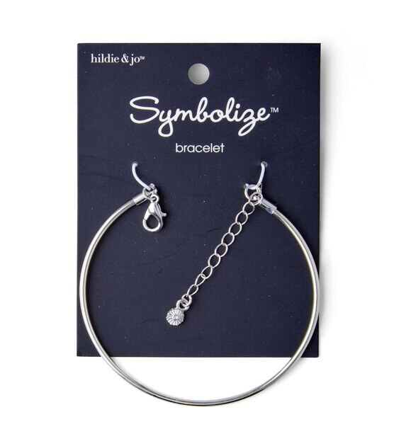 7" Silver Bangle Bracelet by hildie & jo