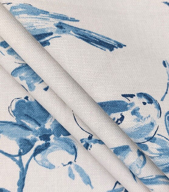 Cotton Canvas Blue Bird Fabric, , hi-res, image 2