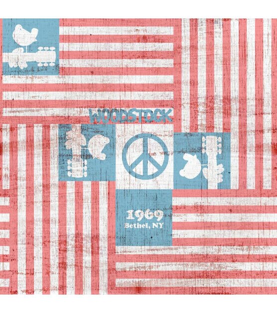 Woodstock Cotton Fabric Flag