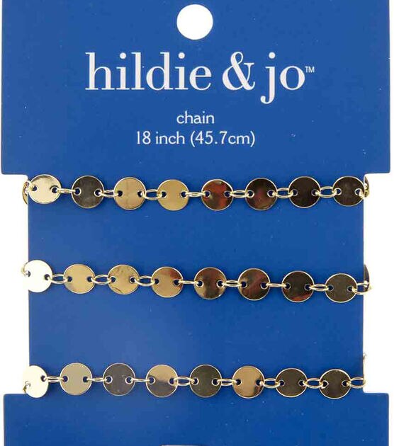 18" Gold Copper & Iron Circle Chain by hildie & jo, , hi-res, image 1