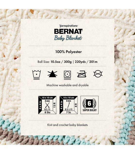 Bernat Baby Blanket Solid 220yds Super Bulky Polyester Yarn, , hi-res, image 2