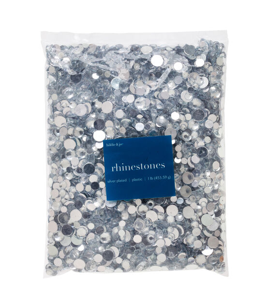 1lb Crystal Round Plastic Rhinestones by hildie & jo