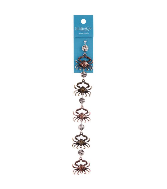 6.5" Metal Crab Strung Beads by hildie & jo
