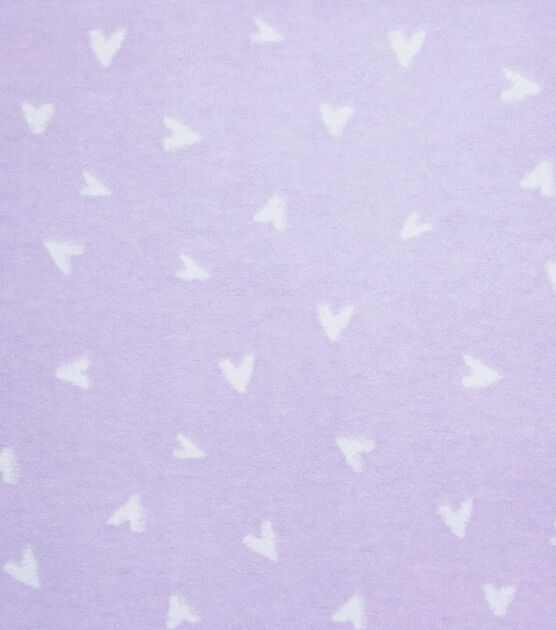 Hearts on Purple Nursery Flannel Fabric by Lil' POP!