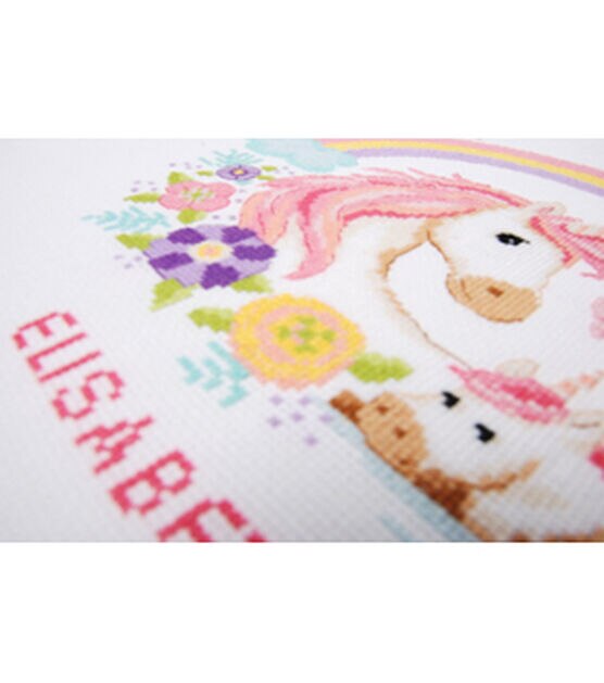 Vervaco 11" Mother & Baby Unicorn Counted Cross Stitch Kit, , hi-res, image 2
