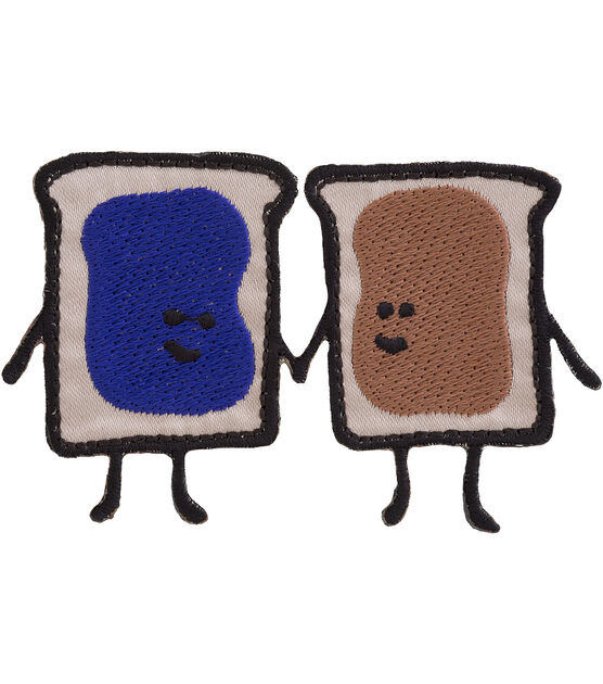 Simplicity Breads Holding Hands With Butter & Jelly Iron On Patch, , hi-res, image 2