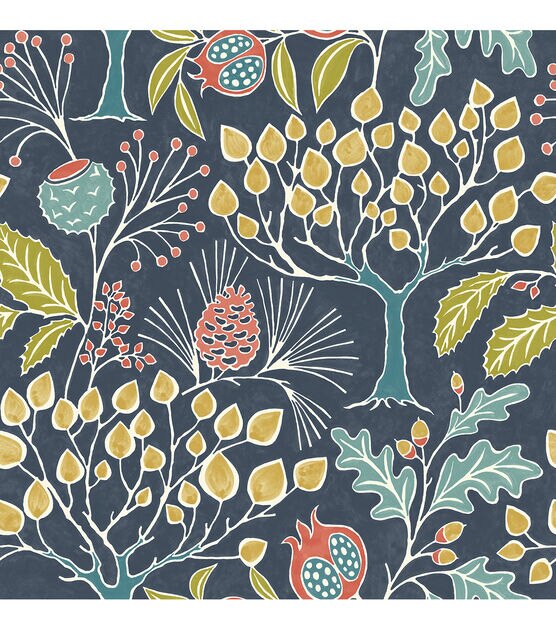 Wallpops Peel & Stick Wallpaper Groovy Garden Navy