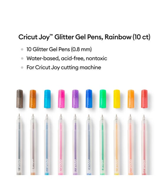 Cricut Joy 0.8mm Rainbow Glitter Gel Pens 10ct, , hi-res, image 3
