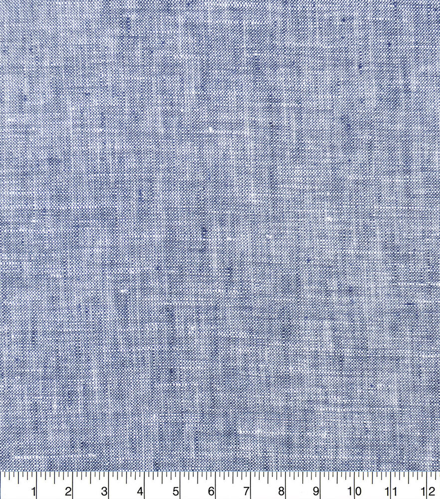 100% Linen Fabric Solids, Navy Yd, swatch, image 1