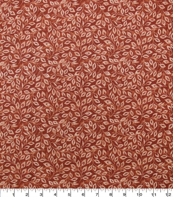Leaves Burgandy Super Snuggle Flannel Fabric, , hi-res, image 2